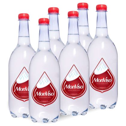 Monviso Natural Mineral Sparkling Water PET Bottle 1L x 6