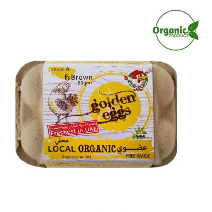 Al Jazira Organic Golden Eggs Brown- 6 Pc