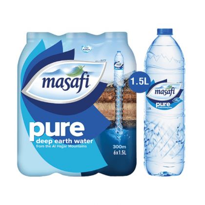 Masafi Pure Low Sodium Natural Water 1.5L x Pack of 6