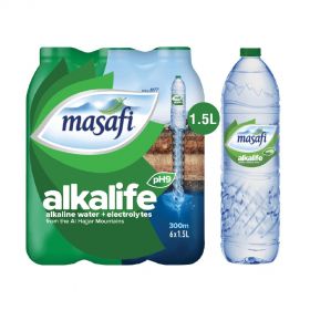 Masafi Alkalife Alkaline Water 1.5L x Pack of 6