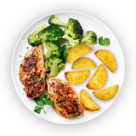 Char Grilled Cajun Chicken with Sauteed Vegetables