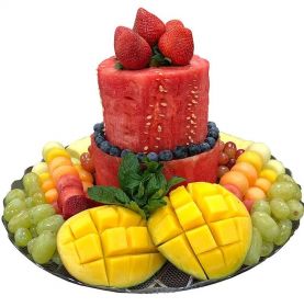 Double Delight Platter (2-Tier Fruit Cake)