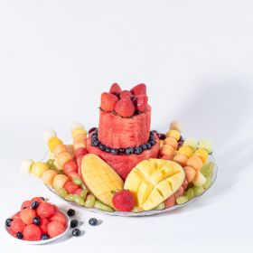 Double Delight Platter (2-Tier Fruit Cake)