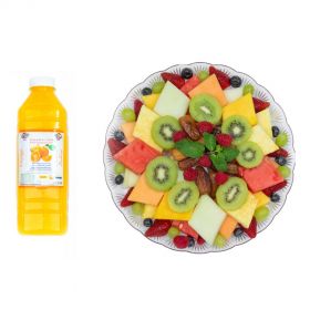 Fruit Platter Exotic & 1L Orange Juice