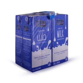 Al Rawabi Full Cream Long life milk 4x1Ltr