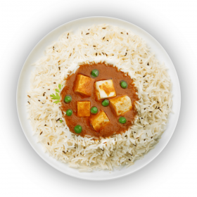 Vegetable & Paneer Makhani with Steamed Rice
