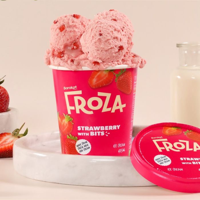 Froza Premium Strawberry Ice cream with Bits 475ml_0