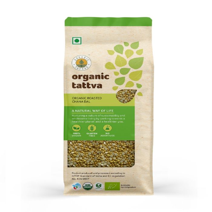 Organic Tattva Organic Roasted Chana Dal 500g_0