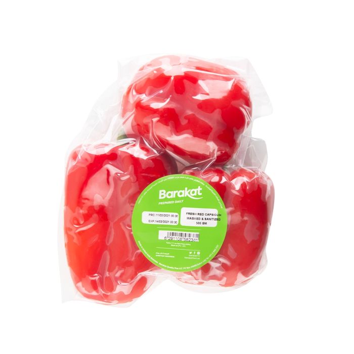Capsicum Red washed and Sanitised 500g_0