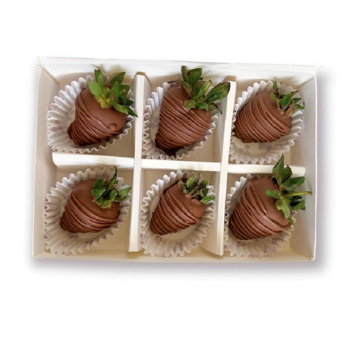 Strawberry dipped in milk chocolate box-6 pcs_2