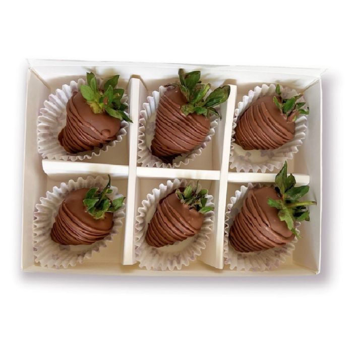 Strawberry dipped in milk chocolate box-6 pcs_0